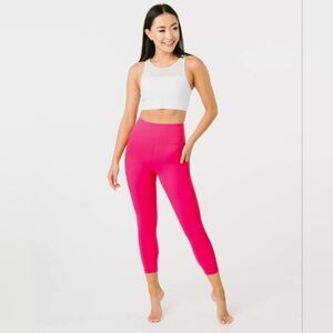 Zyia Active Hot Pink Pocket Light n Tight Capri Leggings